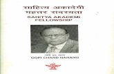 sahitya-akademi.gov.insahitya-akademi.gov.in/library/fellowship_pdf/gopi-chand-narang.pdfPakistan. In 1971, he got the President's National Gold Medal from Pakistan for his illuminating
