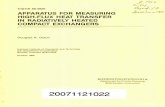 NISTIR 89-3926 y 7i!/ APPARATUS FOR MEASURING HIGH-FLUX ... · Apparatus for Measuring High-Flux Heat Transfer in Radiatively Heated Compact Exchangers Douglas A. Olson Chemical Engineering
