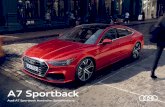 A7 Sportback - Audi€¦ · Turn assist – monitors oncoming traffic when turning right at speeds up to 10 km/h and, if necessary, applies the brakes2 Exterior features LED headlights
