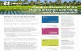 Quality Standards for Humanitarian Learning and Assessment · 2019-08-09 · Quality Standards for Humanitarian Learning and Assessment What are the Quality Standards? The HPass Quality