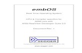 embOS - SEGGER · 2017-06-13 · 6/25 embOS for ARM and RealView Developer Suite 2008 SEGGER Microcontroller GmbH & Co. KG 2.2. First steps After installation of embOS (→ Installation)