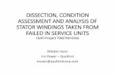 DISSECTION, CONDITION ASSESSMENT AND ANALYSIS OF … · DISSECTION, CONDITION ASSESSMENT AND ANALYSIS OF STATOR WINDINGS TAKEN FROM FAILED IN SERVICE UNITS CEATI Project T082700-0356
