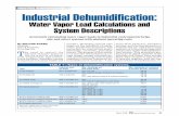 INDUSTRIAL DEHUMIDIFACATION Industrial Dehumidification · Industrial Dehumidification: Water Vapor Load Calculations and ... ating cost at various inlet air conditions. This table