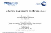 Industrial Engineering and Ergonomics - Startseite - IAW · Industrial Engineering and Ergonomics Jochen Nelles, M.Sc. Chair and Institute of Industrial Engineering and Ergonomics
