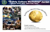 “Safety Culture Workshop” · NNSA Website: Monthly website traffic for January 2019 was the highest since 2015 • Facebook: Followers grew .5% in January – Facebook “likes”