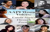 AAPI Women Voices - LA · AAPI Women Voices: Untold Stories Through Poetry I seen Little Joe in Tokyo I seen Little Joe in Manila I seen Laramie in Hong Kong I seen Yul Brynner in