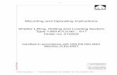 Mounting and Operating Instructions Shelter Lifting ... · loading and unloading a truck loading and unloading an aircraft over a horizontal ramp. B.1.1 Attaching the adaptors –
