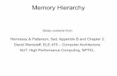 Memory Hierarchy - Basavaraj Talawar · Introduction Programmers want unlimited amounts of memory with low latency Fast memory technology is more expensive per bit than slower memory