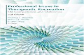Professional Issues in Therapeutic Recreation · Professional Issues in Therapeutic Recreation On Competence and Outcomes Third Edition Norma J. Stumbo Brent D. Wolfe Shane Pegg ...