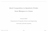 Ideal Composition in Quadratic Fields: from Bhargava to GaussGoddard/MINI/2010/Buell.pdfIdeal Composition in Quadratic Fields: from Bhargava to Gauss Duncan Buell Department of Computer