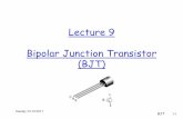 Lecture 9 Bipolar Junction Transistor (BJT)eng.staff.alexu.edu.eg/.../fall_2017/Lecture_9_BJT.pdf · Bipolar Junction Transistor (BJT) BJT 1-1 Sunday 22/10/2017 . Outline ... I-V