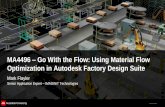 MA4496 Go With the Flow: Using Material Flow Optimization ... · Introduction to Material Flow Optimization in Autodesk Factory Design Suite. Topics to be covered: ... Number of parts