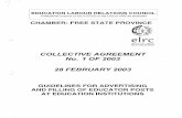 elrc.org.za NO... · 2014-08-26 · EDUCATION LABOUR RELATIONS COUNCIL Established in terms of the S (37)(2) of the LRA of 1995 as amended CHAMBER: FREE STATE PROVINCE EDUCATION LABOUR