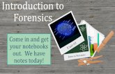 Introduction to Forensics - MS. Rivera's Science Classososcience.weebly.com/uploads/1/3/3/7/13379611/... · Criminalistics vs Forensics You may hear the term “criminalistics and