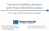 Transient Stability Analysis with PowerWorld Simulator• Go back to the Simulation Step – Choose the Fault ROSS 345 Short Clearing from the For Contingency: listing – This fault