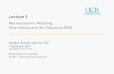 Lecture 1 - Macroeconomic Modeling: From Keynes and the …randall-romero.com/wp-content/uploads/Macro2-2017a/... · 2017-03-12 · Lecture 1 Macroeconomic Modeling: From Keynes and