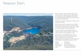 Nepean Dam - WaterNSW · Board. They are all mass gravity dams, remaining in position under their own weight. They were the first dams in Australia of cyclopean masonry construction,