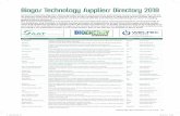 Biogas Technology Suppliers Directory 2018 · Biogas Technology Suppliers Directory 2018 COMPANY COMMENTS COUNTRY WEB 2G Energy AG Suppliers of cogeneration systems, offers systems