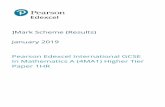 ]Mark Scheme (Results) January 2019 Pearson Edexcel ... · 2/4/2020  · Pearson Edexcel International GCSE In Mathematics A (4MA1) Higher Tier Paper 1HR . ... Dep on M2 Alternative