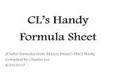 CL’s Handy Formula Sheet - Arkansas Tech UniversityCL’s Handy Formula Sheet (Useful formulas from Marcel Finan’s FM/2 Book) Compiled by Charles Lee 8/19/2010 Interest Interest