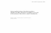 Strengthening Mathematics Skills at the Postsecondary ... · Strengthening Mathematics Skills at the Postsecondary Level: Literature Review and Analysis, Washington, D.C., 2005. On