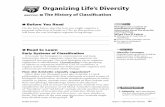 17 Organizing Life’s Diversity - Weeblycourtneyjennings.weebly.com/.../7/13378611/_history_of_classificati… · neither a star nor a ﬁ sh, a great horned owl does not have horns,