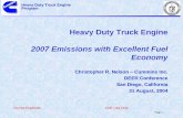 Heavy Duty Truck Engine - Energy Heavy Duty Truck Engine Program Heavy Duty Truck Engine 2007 Emissions