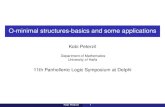 O-minimal structures-basics and some applicationsmath.haifa.ac.il/kobi/Delphi-2017-handout.pdf · Examples of deﬁnable groups in o-minimal structures 1.Semi-linear groups (groups