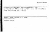 NUREG/CR-1156, 'Environmental Assessment of Ionization Chamber Smoke Detectors ...large.stanford.edu/courses/2018/ph241/tucker2/docs/nureg... · 2018-04-10 · NUREG/CR-1156 Environmental