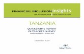 2014 InterMedia FII TANZANIA QuickSights Summary Reportfinclusion.org/uploads/file/reports/2014 InterMedia... · Source: InterMedia Tanzania FII Tracker surveys Wave 1 (N=2, 997,