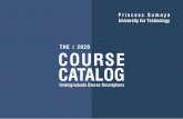 THE 2020 COURSE CATALOG - Home | PSUT Descriptions.pdf · The language formalisms: regular, context-free and recursively enumerable languages. The machines: finite-state, pushdown