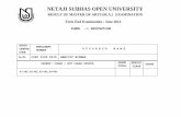 NETAJI SUBHAS OPEN UNIVERSITY · netaji subhas open university pged -> education result of master of arts (m.a.) examination term end examination : june 2014 1320 0102 0015 abhijit