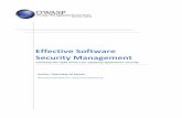 Effective Software Security Management · 2011-12-11 · Effective Software Security Management 5 I. Initiation – Application Classification At the application initiation, try and