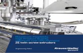 high Product Quality, ZE twin-screw extrudersZE twin-screw extruders ZE UT/UTX 7 6 1 7 6 6 5 5 1 3 2 Plastifying and alloying Filling and reinforcing To ensure the future success of