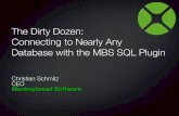 The Dirty Dozen: Connecting to Nearly Any Database with ... · MBS SQL Plugin • Alternative interface to databases for Xojo (Real Studio) • Two interfaces: • SQLDatabaseMBS