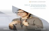 SELF MANAGING LEADERSHIP...Over 300,000 executives have benefitted from the Self Managing Leadership experience. The Self Managing Leadership® program (SML) provides a powerful framework