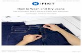 How to Wash and Dry Jeans · Set the water temperature on the washing machine to cold/cold. Hot water can damage the fibers of your jeans and cause them to shrink. Never wash your