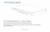 Installation Guide - Avigilon · Connecting Analog Cameras to the Encoder Connect analog video cameras to the encoder using the coax/BNC connector video inputs on the front of the