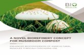 A NOVEL BIOREFINERY CONCEPT FOR MUSHROOM COMPOST · tonnes of mushroom compost are generated. Considering that total fresh mushroom production in Europe amounts to about one million