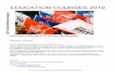 EDUCATION COURSES 2019 - Unite the Union contact one of the team to further discuss this. !12 Unite