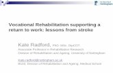 Vocational Rehabilitation supporting a return to work ...€¦ · employment related services Workforce Plus: An Employability Framework for Scotland, 2006 BSRM/RCP Inter-agency Guidelines,