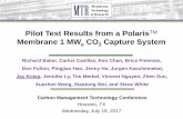 Pilot Test Results from a PolarisTM - AIChE | The Global ... · Testing successfully demonstrated optimized modules (low Dp, low cost) with over 1,500 hours of runtime • 1 MW e