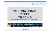 INTERNATIONAL STEEL TRADING - hp-legal.com · • remedies for breach of contract by the seller • payment of the price • taking delivery • remedies for breach of contract by