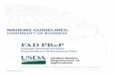 FAD PReP - USDA-APHIS · FAD.PReP.Comments@aphis.usda.gov. While best efforts have been used in developing and preparing the FAD PReP/NAHEMS Guidelines, the United States Government,