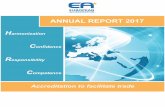 ANNUAL REPORT 2017 - European Accreditation€¦ · Annual Report 2017. Accreditation to facilitate trade. EA Membership. A community of members that work together to maintain top