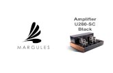 Amplifier U280-SC Black · the amplifier's output impedance per the load requirement. BEFS permits the amplifier to drive difficult speaker loads with exceptional efficiency, dynamics