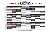 COMIC CON SEOUL 2019 PROGRAM · 2020-05-01 · Comic Con Masked Singer 4:40 - 6:00 Billy Boyd, Lee YongSin, Haldambi, Kim Jakga, Todd Jones Meet the Star : Iida Riho Iida Riho / 2:00
