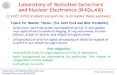Laboratory of Radiation Detectors and Nuclear Electronics ... presentation 17-05-19.pdf · Prof. Carlo Fiorini Laboratory of Radiation Detectors and Nuclear Electronics (RADLAB) Topics