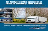 An Analysis of the Operational Costs of Trucking: 2019 Update · Analysis of the Operational Costs of Trucking to provide accurate average marginal cost data for the trucking industry.