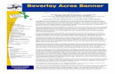 Beverley Acres Banner - Pages - Home · season’s festivities – Merry Christmas, Happy Hanukkah, Habari Gani! We look forward to the new year as we continue our partnership in